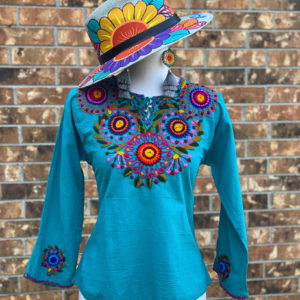 Hand Embroidered Long Sleeve Top
