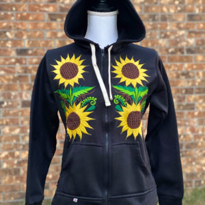 Girasoles Embroidery Jacket with Hoodie