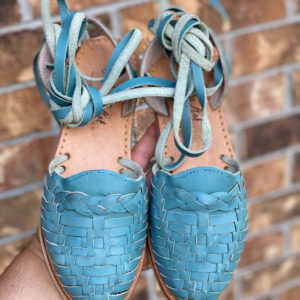 Xochitl Lace Up Aqua