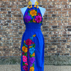 Handmade Flower Halter Dress