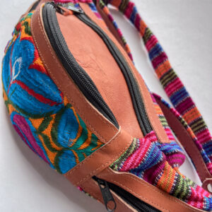 Floral Leather Fanny Pack