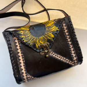Hand-Tooled Embossed Leather Purse